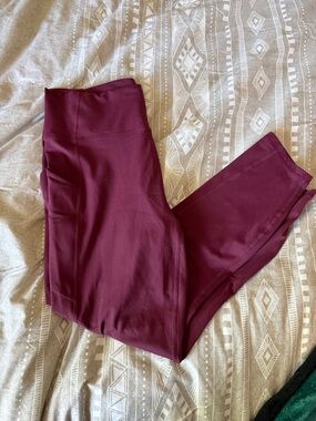 Fabletics High-Waist Burgundy Leggings